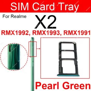 Sim Card Tray Adapter For Realme X2 XT Dual SIM Card Tray Card Reader Holder Slot Parts