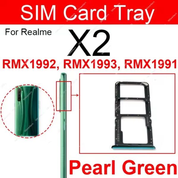 Sim Card Tray Adapter For Realme X2 XT Dual SIM Card Tray Card Reader Holder Slot Parts