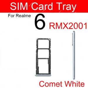 Dual SIM Card Tray For Realme 6 Sim Card Slot Tray Holder Card Reader Adapter Replacement Reapir Parts