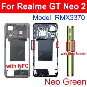Middle Frame For Realme GT Neo2 Neo 2 Housing Middle Housing Bezel Chassis Shell Smartphone Repair Parts