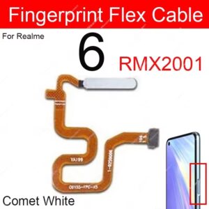 Realme 6 Fingerprint Sensor Power Touch Flex Cable Back Home Button Sensor FingerPrint Flex Parts