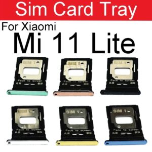 Xiaomi Mi 11 Lite 4G 5G SIM Card Tray, Hybrid Dual SIM Card Reader Adapter, Repair Parts