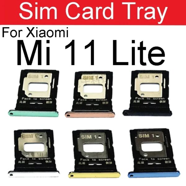 Xiaomi Mi 11 Lite 4G 5G SIM Card Tray, Hybrid Dual SIM Card Reader Adapter, Repair Parts