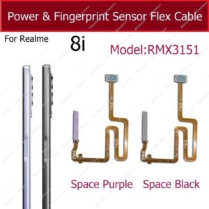 Realme 8i Fingerprint Sensor Flex Cable Power Button Sensor Fingerprint Home Touch Sensor Flex Ribbon