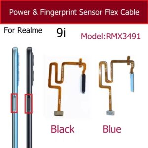 Realme 9i Fingerprint Sensor Flex Cable Power Button Sensor Fingerprint Home Touch Sensor Flex Ribbon