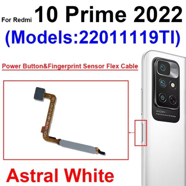 Fingerprint Sensor Flex Cable For Xiaomi Redmi 10 10 Prime 2022 Finger Print Power Button Home Key Touch Flex Ribbon Parts - Image 13