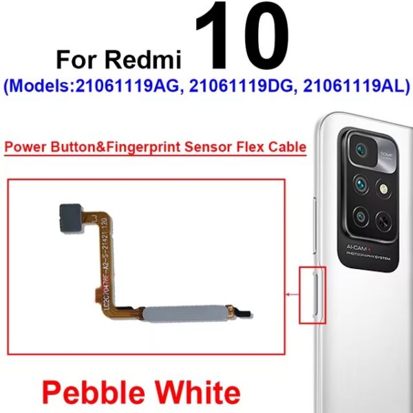 Fingerprint Sensor Flex Cable For Xiaomi Redmi 10 10 Prime 2022 Finger Print Power Button Home Key Touch Flex Ribbon Parts - Image 10