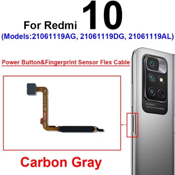 Fingerprint Sensor Flex Cable For Xiaomi Redmi 10 10 Prime 2022 Finger Print Power Button Home Key Touch Flex Ribbon Parts - Image 9