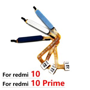 Fingerprint Sensor Flex Cable For Xiaomi Redmi 10 10 Prime 2022 Finger Print Power Button Home Key Touch Flex Ribbon Parts