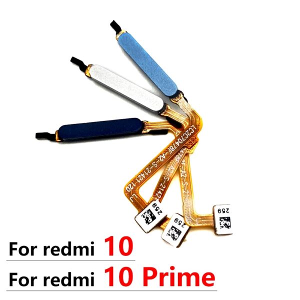 Fingerprint Sensor Flex Cable For Xiaomi Redmi 10 10 Prime 2022 Finger Print Power Button Home Key Touch Flex Ribbon Parts
