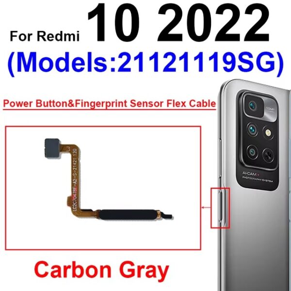 Fingerprint Sensor Flex Cable For Xiaomi Redmi 10 10 Prime 2022 Finger Print Power Button Home Key Touch Flex Ribbon Parts - Image 6