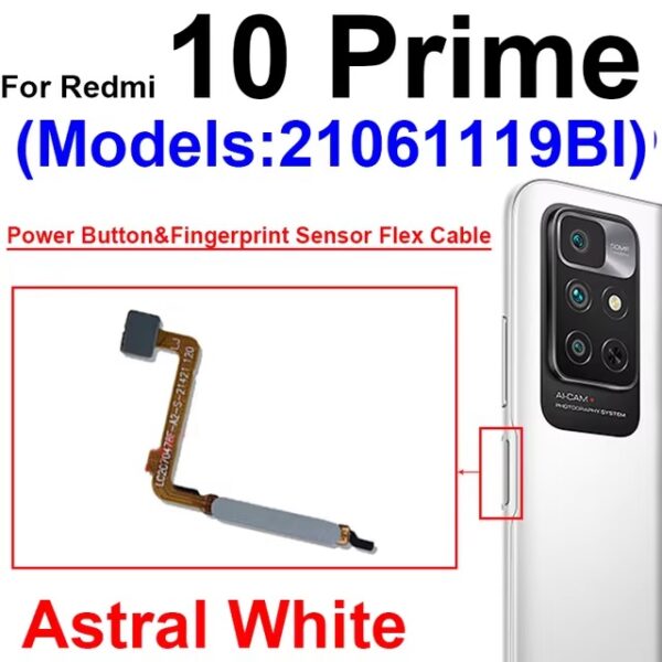Fingerprint Sensor Flex Cable For Xiaomi Redmi 10 10 Prime 2022 Finger Print Power Button Home Key Touch Flex Ribbon Parts - Image 12