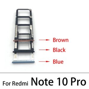 SIM Card Reader Sim Tray Holder SD Slot Replacement Parts For Xiaomi Redmi Note 10 Pro Redmi Note 10 Pro Max
