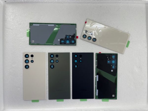 Galaxy S23 Ultra Back Glass Cover Replacement Housing Door with Camera Glass Lens and Tape Parts for Samsung Galaxy S23 Ultra 6.8 inches