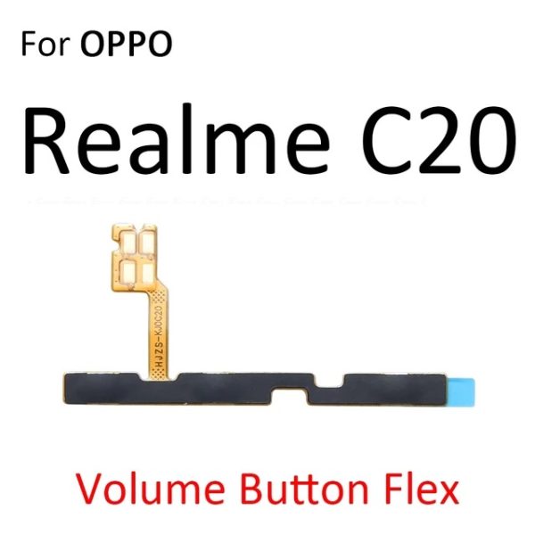 For Realme C20 On OFF Power Volume Flex Cable Power Volume Side Button Flex Cable Parts