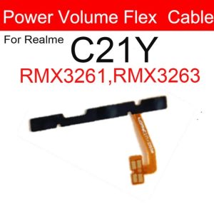 Power Volume Flex Cable For Oppo Realme C21Y Side Buttons Power Volume Keys On Off Switch Ribbon