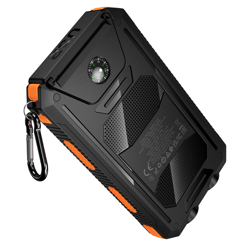 Hoco J164 Platinum 8000mAh Dual Light Solar Power Bank (IP65 Waterproof) - Image 4