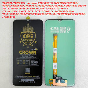 Crown Premium LCD Display for Vivo Y20 / Y12s / Y16 / Y21 (High Quality Replacement)