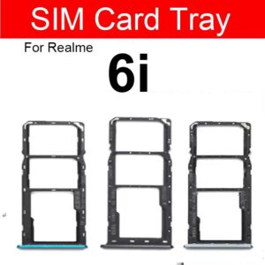 Dual SIM Card Tray For Realme 6i Sim Card Slot Tray Holder Card Reader Adapter Replacement Reapir Parts